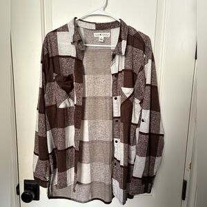 Eye Candy Brown and Cream Flannel